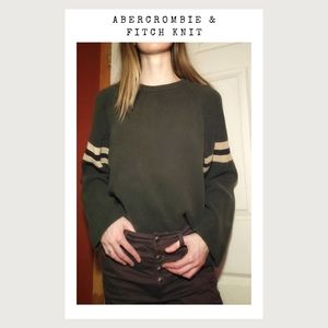 Abercrombie & Fitch unisex green knit sweater